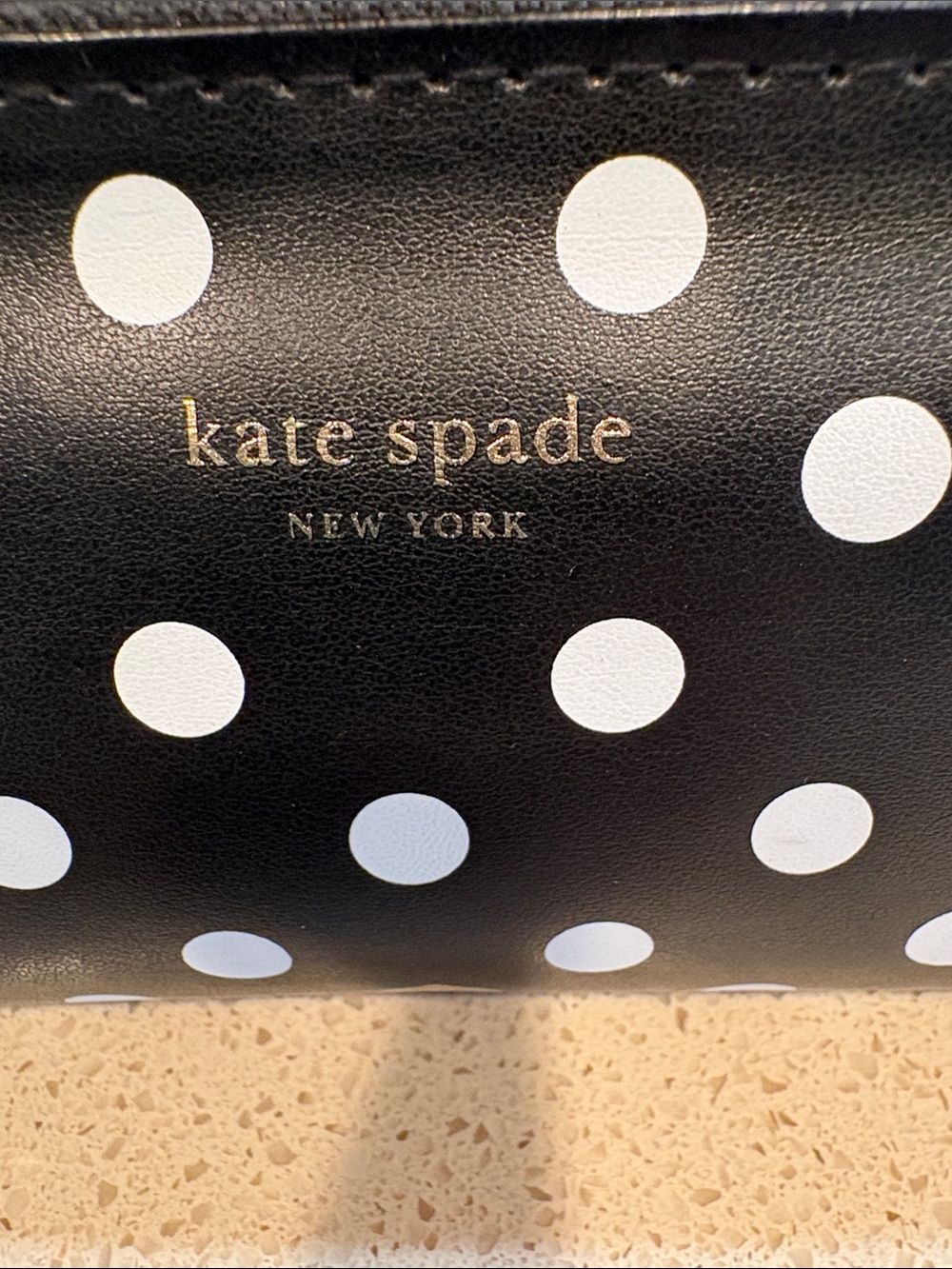 kate spade NWT black & white polka dot pen with matching pouch - Picture 3 of 8